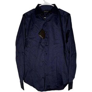 DSTRCT & Row STITCHFIX Men's XL Navy Long Sleeve Button Up Shirt Lightweight NWT